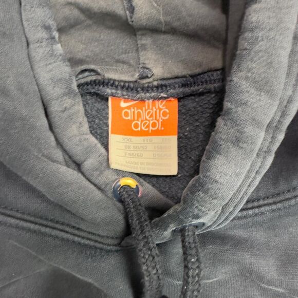 Nike Athletic Dept Hoodie Men’s XXL Navy Blue Vintage Logo Sweatshirt - Picture 4 of 7